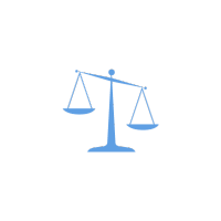 An icon representing law and justice for best lawyers for property disputes.